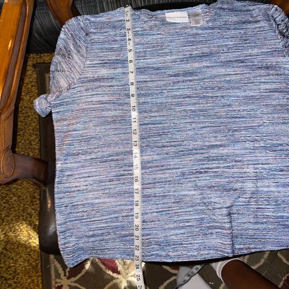 alfred dunner blue short sleeve - Picture 5 of 5
